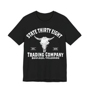 Buffalo Skull Unisex Tee, University of Colorado Buffaloes Shirt, State 38 T-shirt, College Football Fan Top, Graphic Tee for Men and Women
