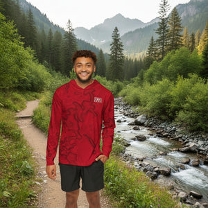 State Thirty Eight - Colorado - Topography - Outdoor Hoodie