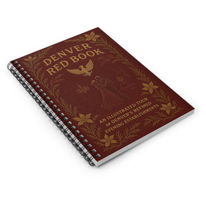 Vintage Denver Red Book Fan Art Spiral Notebook - Ruled Line, Retro Journal, Old West Diary, Historical Sketch Pad, Antique Travel Planner