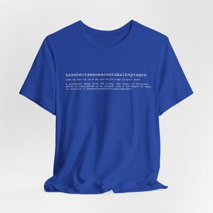 hexahectaenneacontakaiheptagon short sleeve tee
