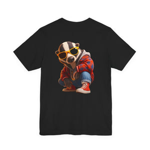 Cool Badger Graphic Tee, Unisex Short Sleeve Shirt, Casual Wear, Unique Gift, Animal Lover Shirt