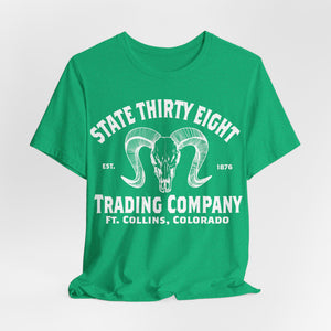 Fort Collins College - State Thirty Eight T-Shirt, Colorado State University Tee, Unisex Jersey Shirt, Ram Pride Apparel, College Football Fan Gift