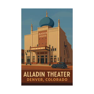 Fan Art, Alladin Theater, Home Décor, Gift for Art Lovers, Modern Wall Art, Retro Style