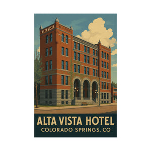 Fan Art, Alta Vista Hotel, Home Décor, Gift for Art Lovers, Modern Wall Art, Retro Style