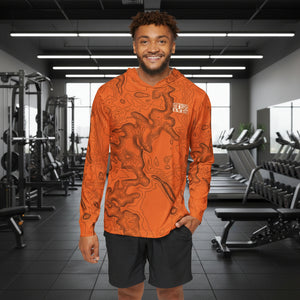 State Thirty Eight - Colorado - Topography - Outdoor Hoodie - Orange