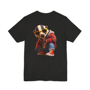 Cool Badger Graphic Tee, Unisex Short Sleeve Shirt, Casual Wear, Unique Gift, Animal Lover Shirt