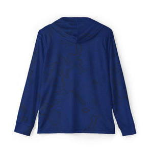 State Thirty Eight - Colorado - Topography - Outdoor Hoodie - Blue