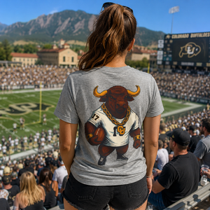 Retro Ralphie Tee, Mascot Fan Art Shirt, College Spirit T-Shirt