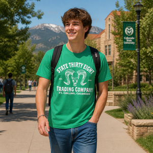 Fort Collins College - State Thirty Eight T-Shirt, Colorado State University Tee, Unisex Jersey Shirt, Ram Pride Apparel, College Football Fan Gift