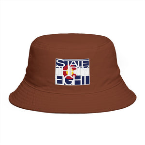State Forty Eight Bucket Hat — Colorado Flag Patch Outdoor Sun Hat