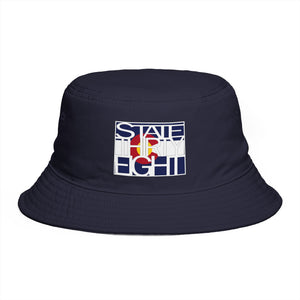 State Forty Eight Bucket Hat — Colorado Flag Patch Outdoor Sun Hat