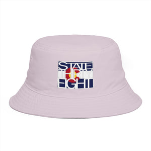 State Forty Eight Bucket Hat — Colorado Flag Patch Outdoor Sun Hat