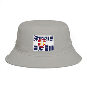 State Forty Eight Bucket Hat — Colorado Flag Patch Outdoor Sun Hat